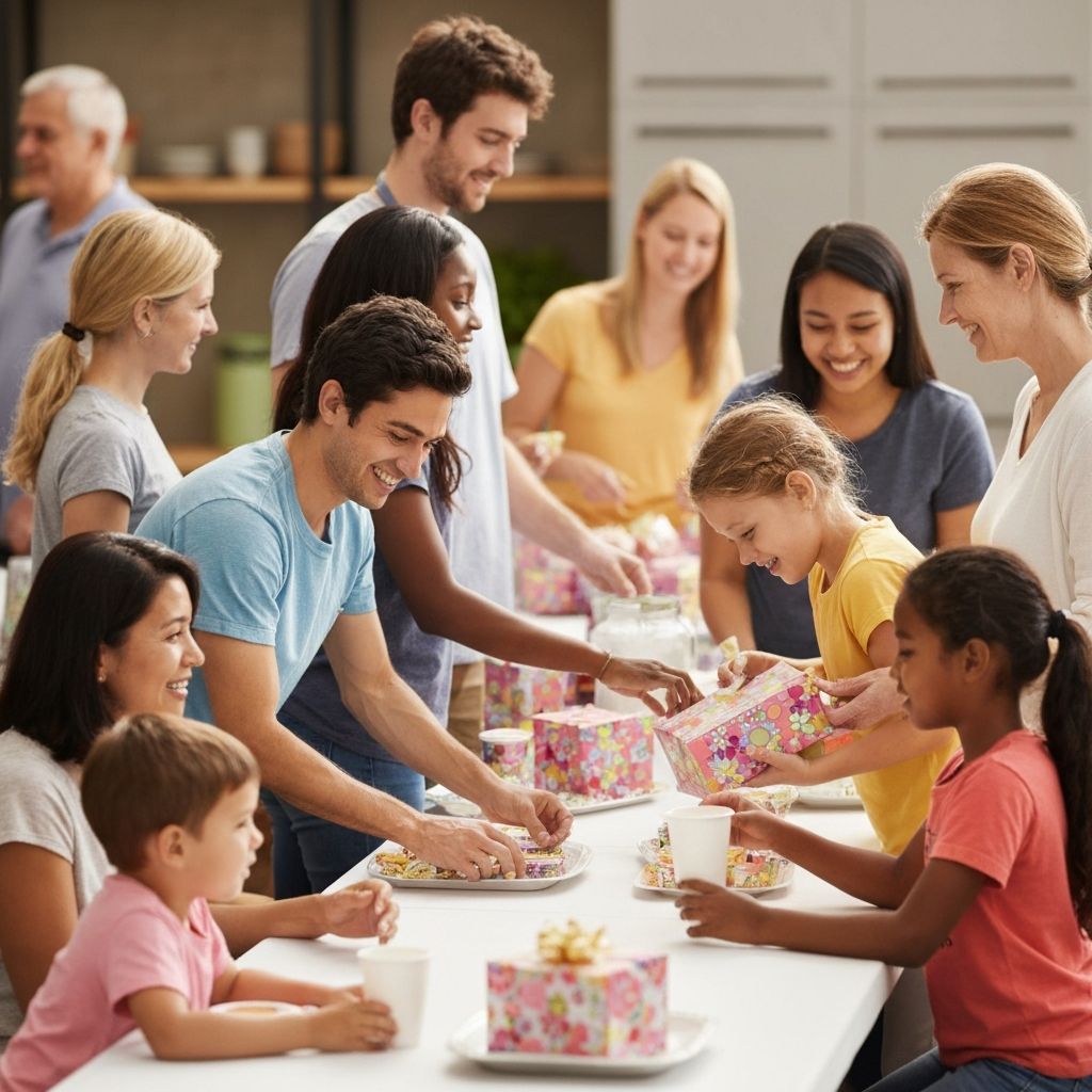 Community members working together